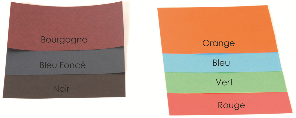 Couleurs disponibles
